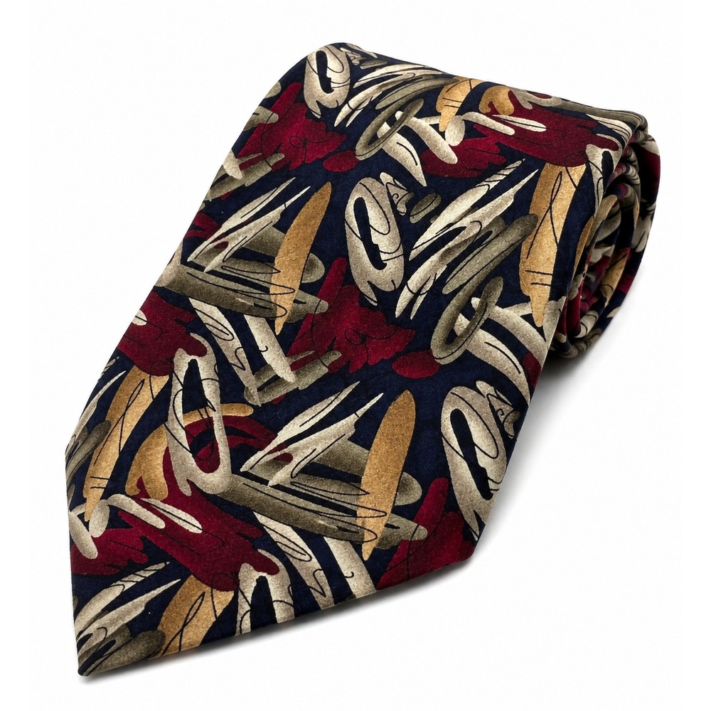 Cocktail Colors Stonehenge Men's Multicolor Geometric Novelty Neck Tie 100% Silk
